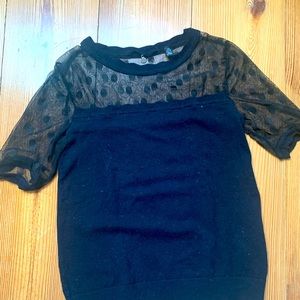 Navy blue knit Anthro top